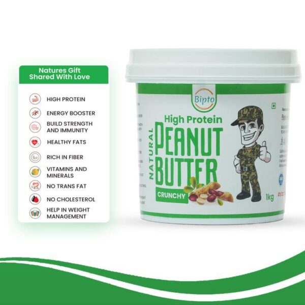 Natural Peanut Butter Crunchy – 1kg - Image 4