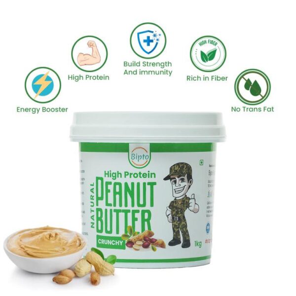 Natural Peanut Butter Crunchy – 1kg - Image 3